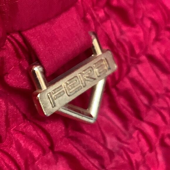 Vintage 90’s Fera Ski Jacket Bright Red Gold Button Detail Sz 16 - Picture 3 of 15